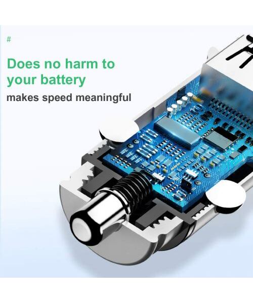 Baseus CCALL-DS01 Square Nabíječka do Auta 2xUSB QC3.0 30W Black