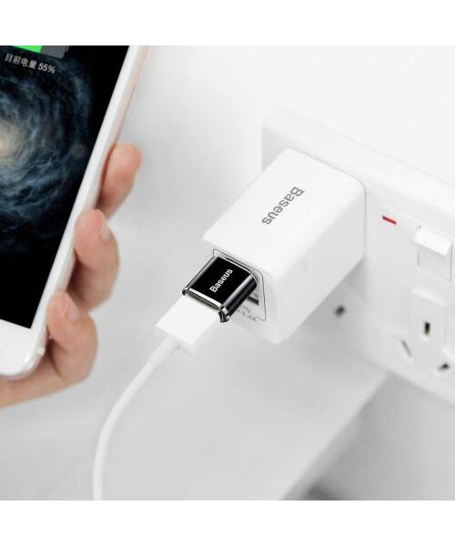 Baseus CATOTG-01 Adaptér z USB-A na USB-C Black