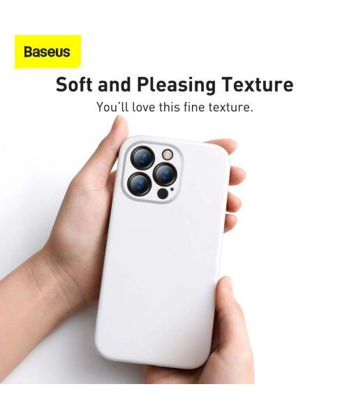 Baseus iPhone 13 Pro case Liquid Silica Gel Protective White (ARYT000402)