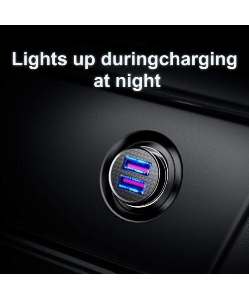 Baseus CCALL-YD01 Circular Nabíječka do Auta 2xUSB QC3.0 30W Black