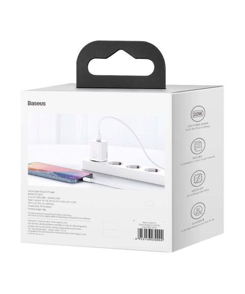 Baseus CCSUP-B02 Super Si Quick Nabíječka USB-C 20W White