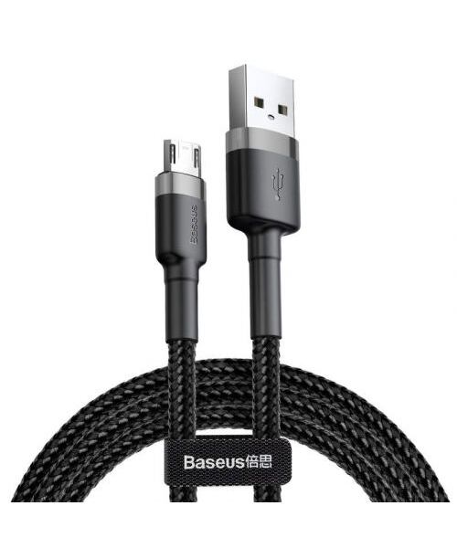 Baseus Micro USB Cafule Cable 2.4A 1m Gray + Black (CAMKLF-BG1)