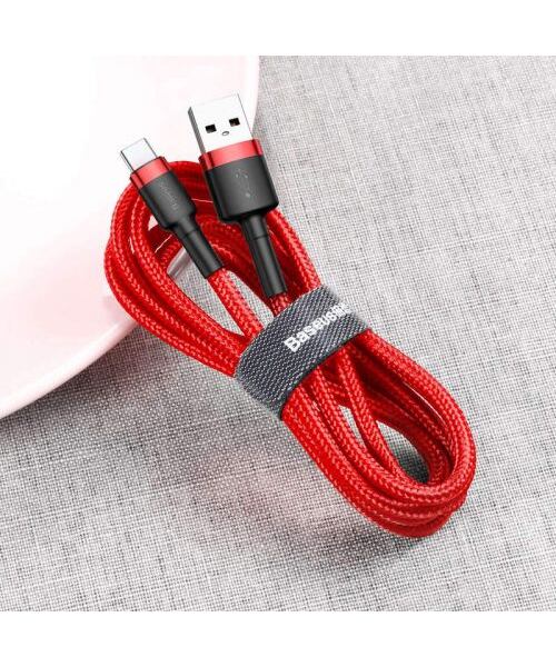 Baseus datový kabel Cafule USB-C 2m 2A červený
