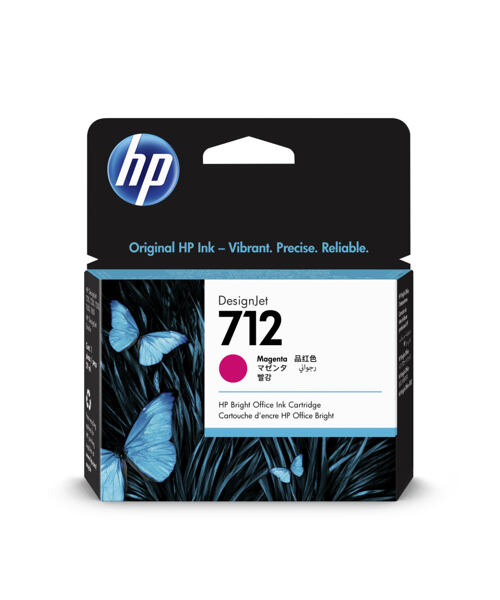 HP 712 Inkoustová náplň purpurová (29ml), 3ED68A
