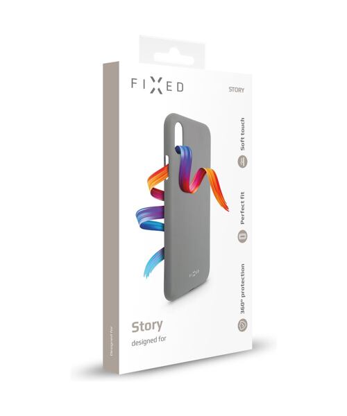 Zadní pogumovaný kryt FIXED Story pro Apple iPhone 11 Pro, šedý