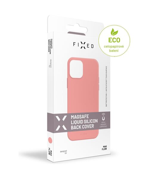 Zadní kryt FIXED MagFlow s podporou MagSafe pro Apple iPhone 14 Pro, růžový