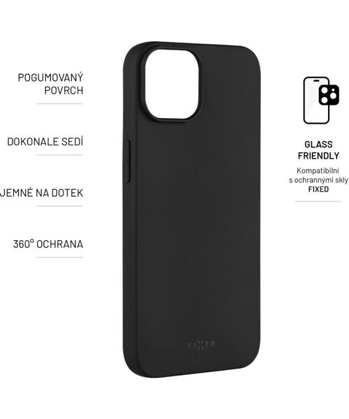 Zadní pogumovaný kryt FIXED Story pro Apple iPhone 14, černý