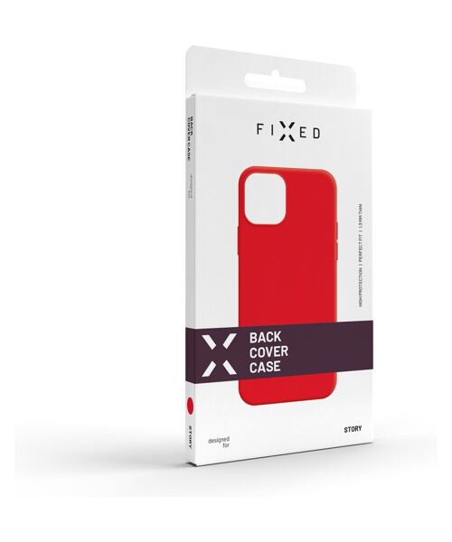 Zadní pogumovaný kryt FIXED Story pro Apple iPhone 14 Pro Max, červený