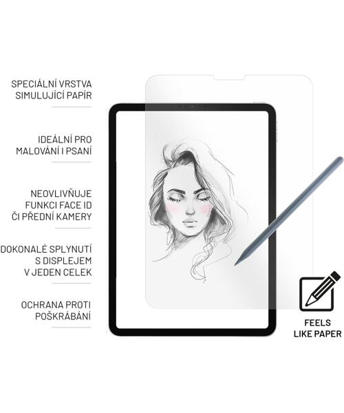 Ochranné tvrzené sklo FIXED PaperGlass Screen Protector pro Apple iPad Air (2020/2022), čiré