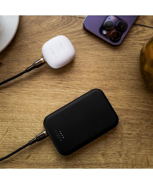 Krátký nabíjecí a datový opletený kabel FIXED s konektory USB-C/USB-C a podporou PD, 0.5m, USB 2.0,