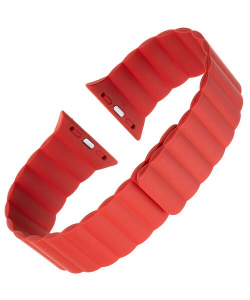 Silikonový řemínek FIXED Magnetic Strap s magnetickým zapínáním pro Apple Watch 38/40/41mm, červený