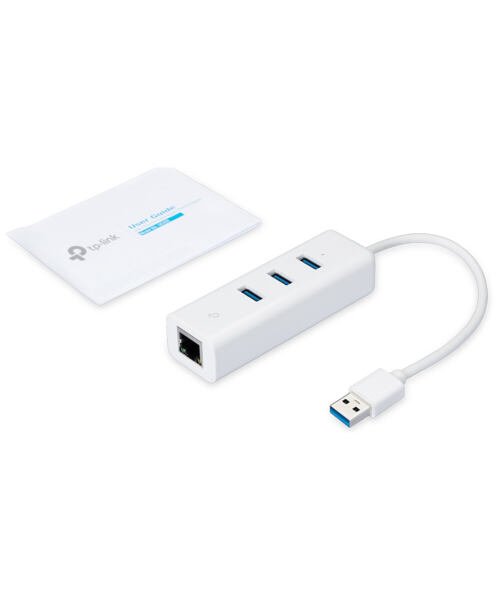 TP-Link UE330 USB 3.0 3-portový USB hub & gigabitový ethernet adaptér