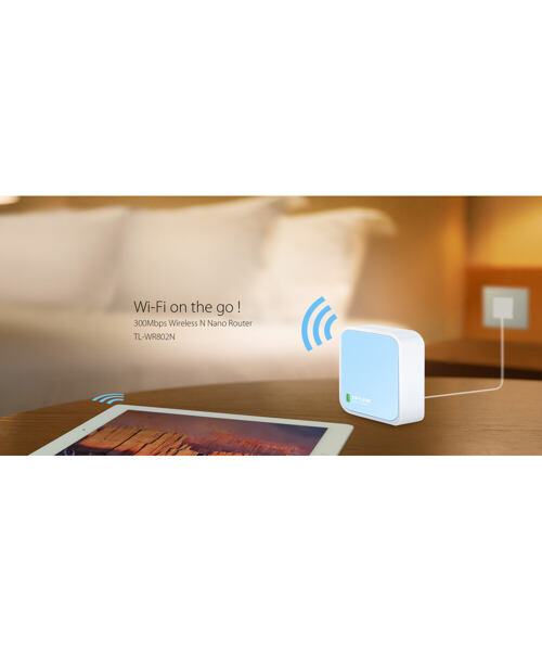 TP-LINK TL-WR802N N300 Nano Router/AP/extender/Client/Hotspot,1xRJ45, 1x Micro USB