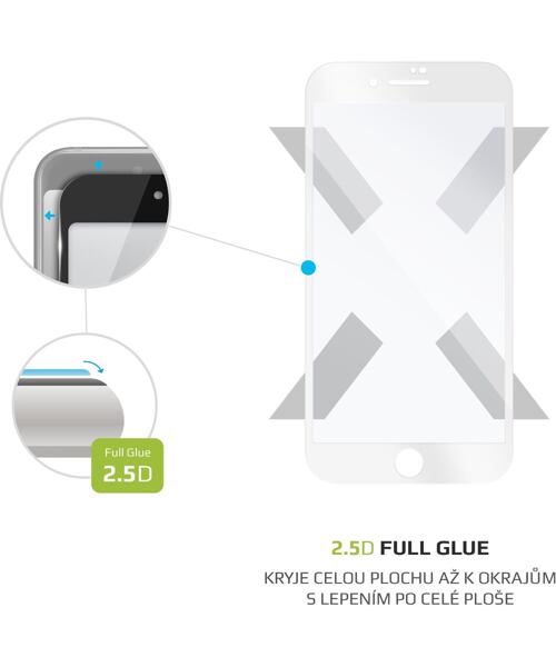 Ochranné tvrzené sklo FIXED Full-Cover pro Apple iPhone 7 Plus/8 Plus, bílé