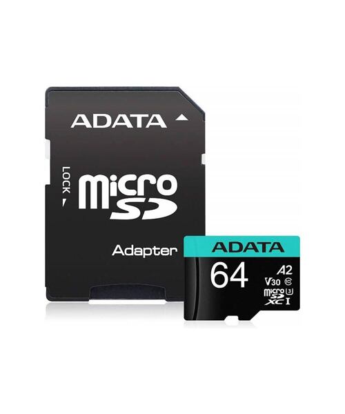 ADATA V30S/micro SDXC/64GB/UHS-I U3 / Class 10/+ Adaptér
