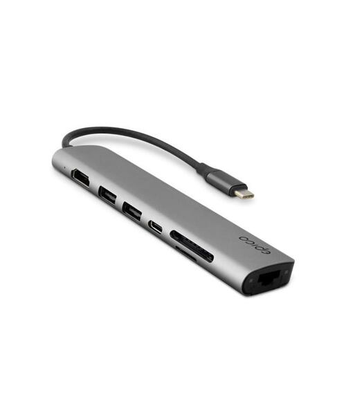 Epico hub USB-C Multimedia 3 šedý