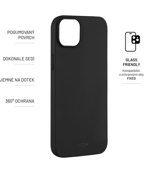 Zadní pogumovaný kryt FIXED Story pro Apple iPhone 14 Plus, černý
