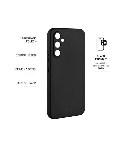 Zadní pogumovaný kryt FIXED Story pro Samsung Galaxy A54 5G, černý