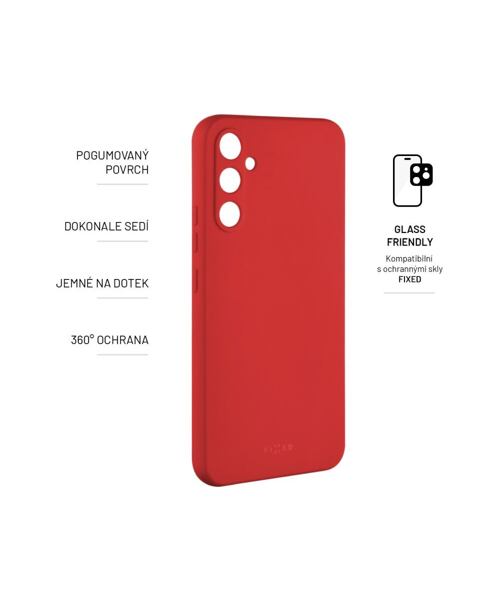 Zadní pogumovaný kryt FIXED Story pro Samsung Galaxy A34 5G, červený