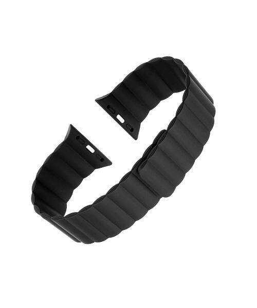 Silikonový řemínek FIXED Magnetic Strap s magnetickým zapínáním pro Apple Watch 38/40/41mm, černý
