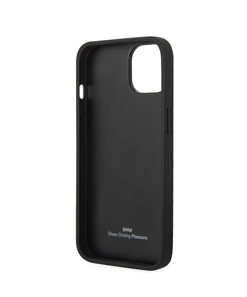 BMW Signature Leather Big Logo Zadní Kryt pro iPhone 14 Plus Black