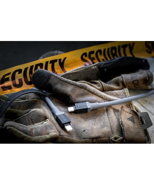 Tactical Fat Man Cable USB-C/Lightning 1m Grey