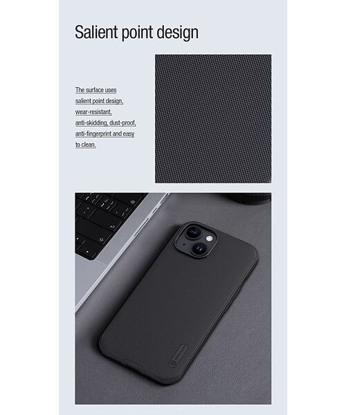 Nillkin Super Frosted PRO Magnetic Zadní Kryt pro Apple iPhone 15 Black