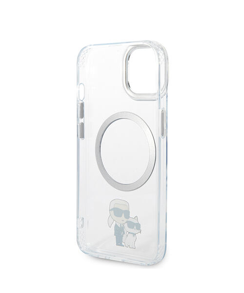 Karl Lagerfeld IML Karl and Choupette MagSafe Zadní Kryt pro iPhone 15 Transparent