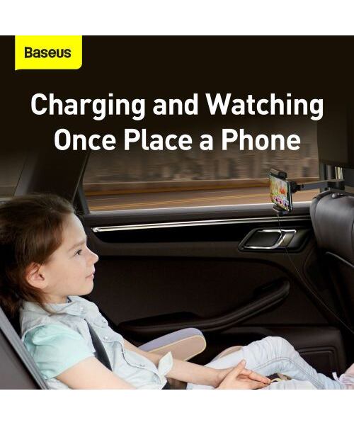 Baseus Car Mount Wireless Charger Energy Storage Backseat phone holder 15W Black (WXHZ-01)
