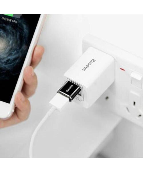 Baseus CATOTG-01 Adaptér z USB-A na USB-C Black