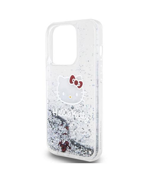 Hello Kitty Liquid Glitter Electroplating Head Logo Zadní Kryt pro iPhone 13 Pro Transparent