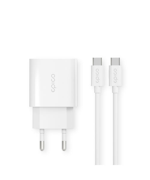 Nabíječka do sítě Epico USB-C 20W PD bílá