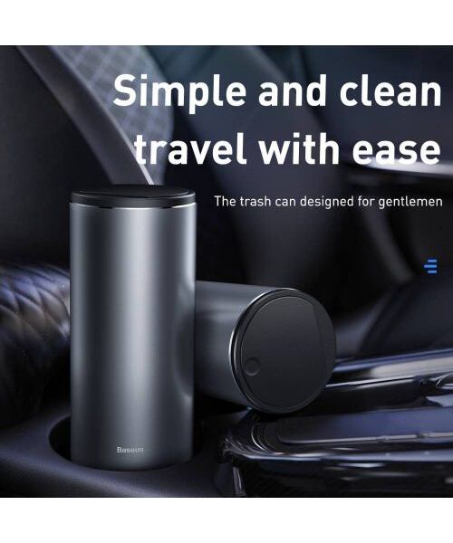 Baseus Car Tool Gentleman Style Vehicle-mounted Trash Can (with Bag 1 roll/30) Black (CRLJT-01)