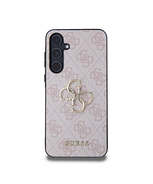 Guess PU 4G Metal Logo Zadní Kryt pro Samsung Galaxy A55 5G Pink
