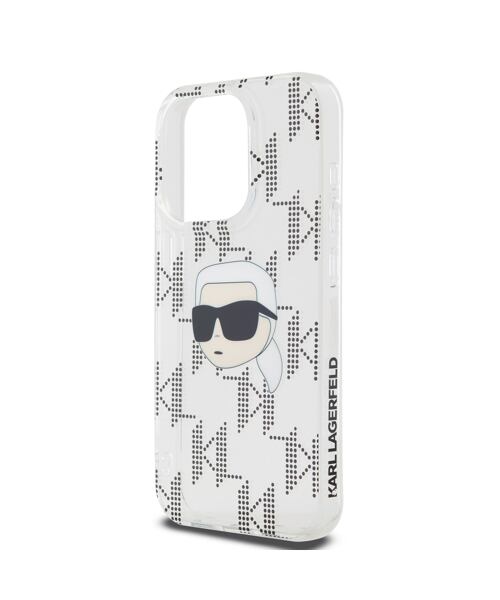 Karl Lagerfeld IML Electroplated Karl Head Zadní Kryt pro iPhone 15 Pro Max Transparent