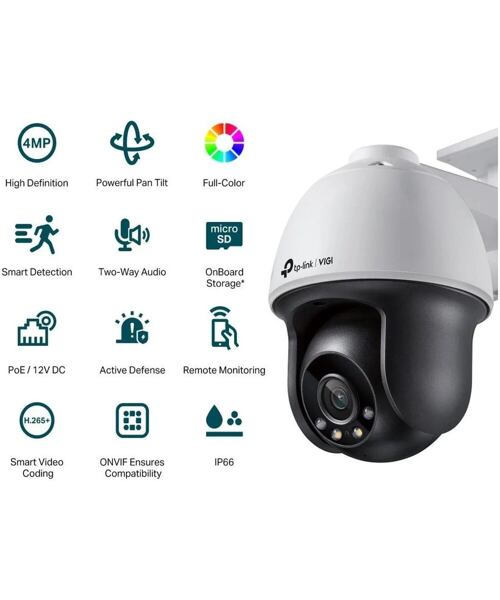 TP-LINK VIGI C540(4mm) 4MP Outdoor barevná Pan/Tilt network camera