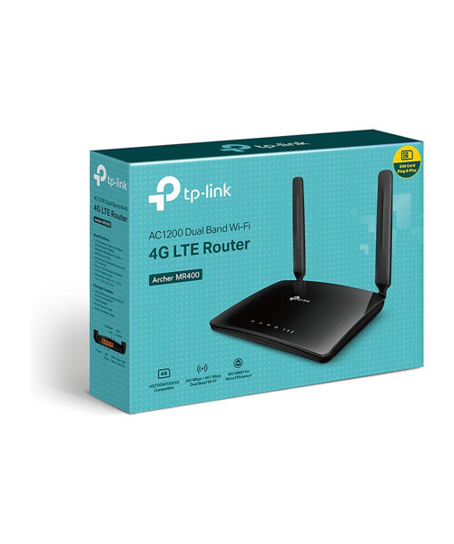 TP-Link Archer MR400 4G LTE WiFi AC1200 Router, 4xFE ports