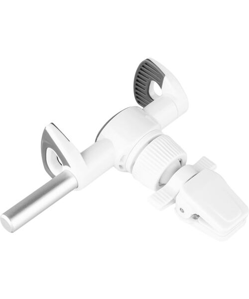 Univerzální držák FIXED Butterfly s uchycením do mřížky ventilace, bílý