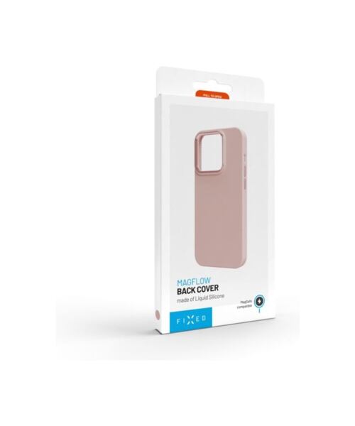 Zadní kryt FIXED MagFlow s podporou MagSafe pro Apple iPhone 15 Pro, růžový