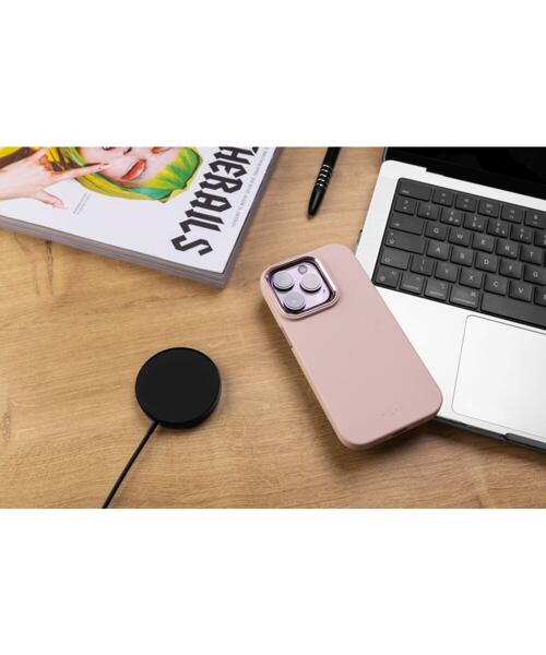 Zadní kryt FIXED MagFlow s podporou MagSafe pro Apple iPhone 15 Plus, růžový