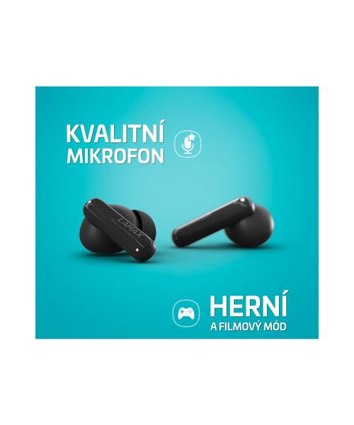 LAMAX Clips1 Plus - špuntová sluchátka - černé