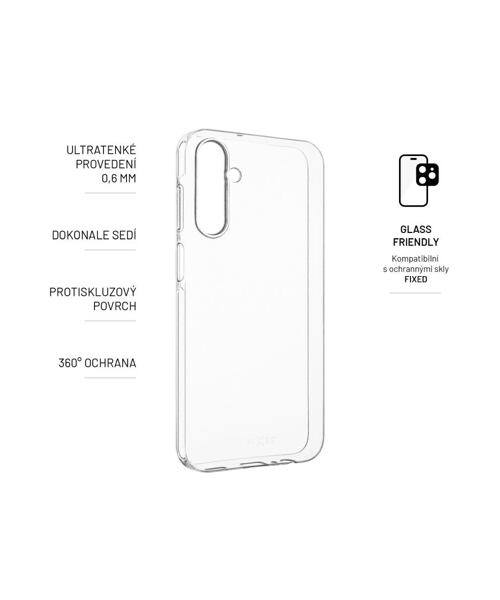 Ultratenký TPU gelový kryt FIXED Story Slim pro Samsung Galaxy A15/A15 5G, 0,6 mm, čirý