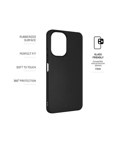 Zadní pogumovaný kryt FIXED Story pro Xiaomi Redmi 13C 5G/POCO M6 5G, černý