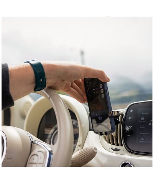 Kompaktní univerzální držák FIXED Gravity (2nd. gen) s uchycením do mřížky ventilace, space gray