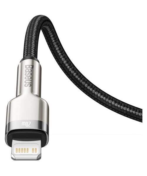 Baseus Cafule Metal Series Datový Kabel USB-C - Lightning 20W 2m Black