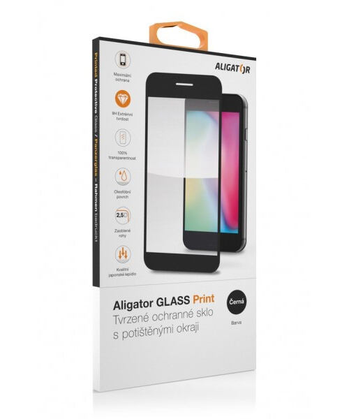 Ochrana displeje GLASS PRINT Apple iPhone 16 Pro MAX černá, celoplošné lepení