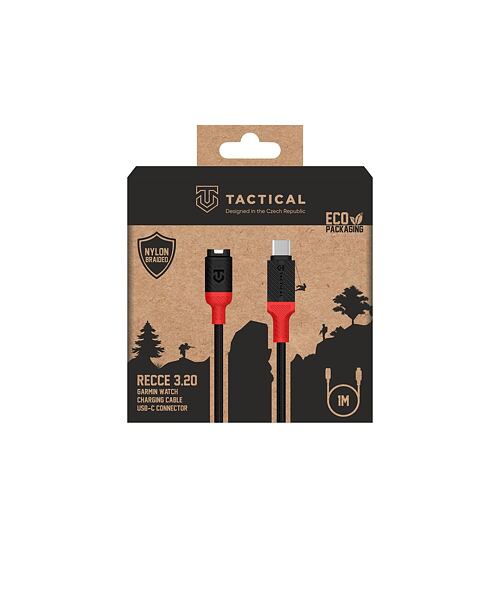 Tactical Recce 3:20 kabel pro Garmin USB-C Black/Red