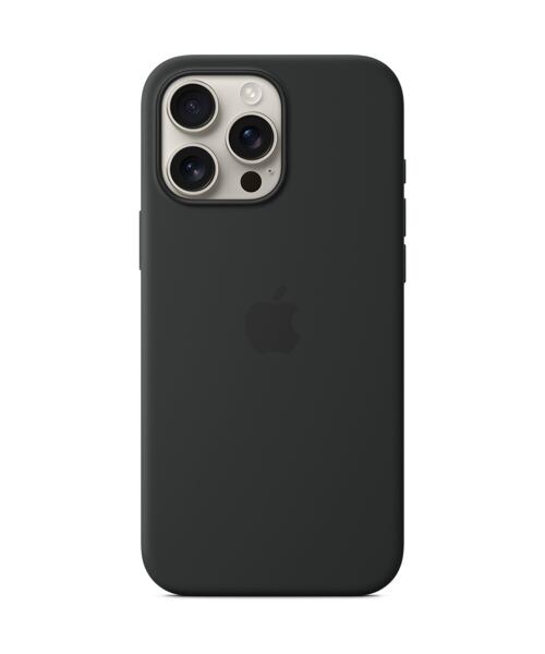 APPLE iPhone 16 Pro Max Silicone Case with MS - Black