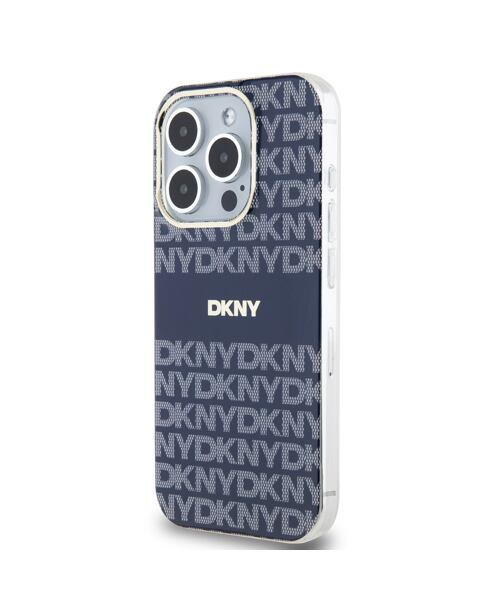 DKNY PC/TPU Repeat Pattern Tonal Stripe Magsafe Zadní Kryt pro iPhone 15 Pro Max Blue