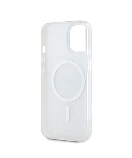 DKNY PC/TPU Repeat Pattern Tonal Stripe Magsafe Zadní Kryt pro iPhone 14 Beige